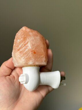 Modern 3.5"H Salt Lamp Plug In Night Light Working